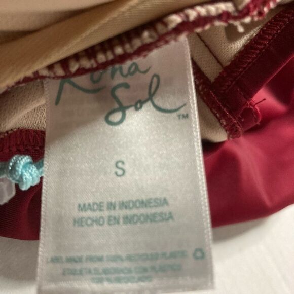 KONA SOL Swimwear, Small, Wine, Ruched, One piece‎ - Picture 8 of 13